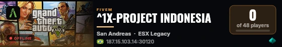 ^1X-PROJECT INDONESIA live status badge