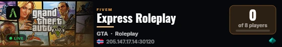 Express Roleplay live status badge