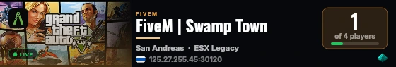 FiveM | Swamp Town live status badge