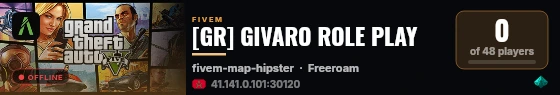 [GR] GIVARO ROLE PLAY live status badge