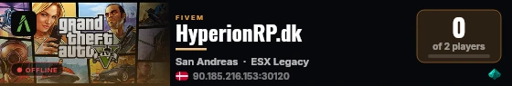 HyperionRP.dk live status badge