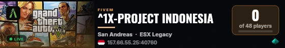 ^1X-PROJECT INDONESIA live status badge
