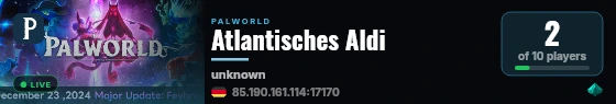Atlantisches Aldi live status badge