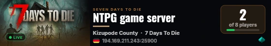 NTPG game server live status badge