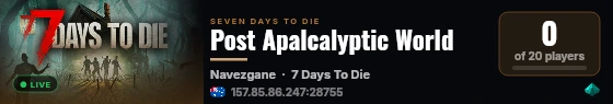 Post Apalcalyptic World live status badge