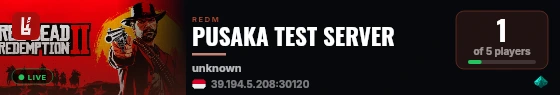 PUSAKA TEST SERVER live status badge