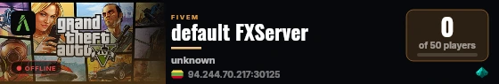 default FXServer live status badge
