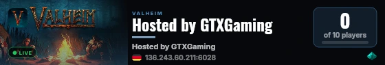 Hosted by GTXGaming live status badge