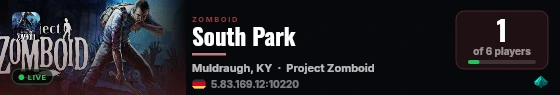 South Park live status badge