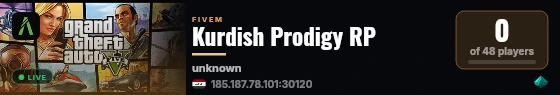 Kurdish Prodigy RP live status badge