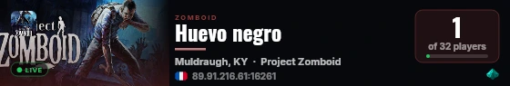 Huevo negro live status badge