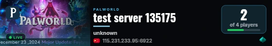 test server 135175 live status badge