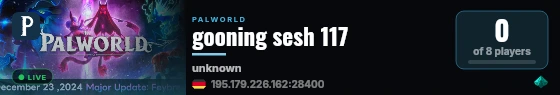 gooning sesh 117 live status badge