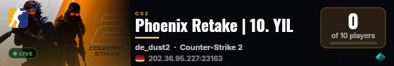 GameTrackerClaimServer live status badge