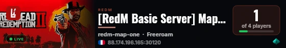 [RedM Basic Server] Mapping Nokoni live status badge
