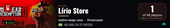 Lírio Store live status badge