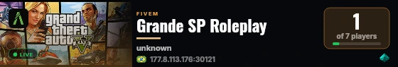 Grande SP Roleplay live status badge