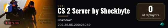 CS 2 Server by Shockbyte live status badge