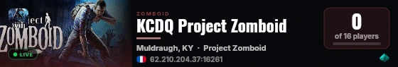 KCDQ Project Zomboid live status badge