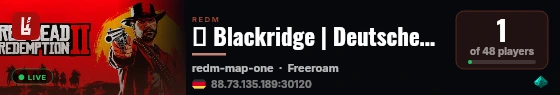 🌵 Blackridge | Deutsches Wild West RP live status badge