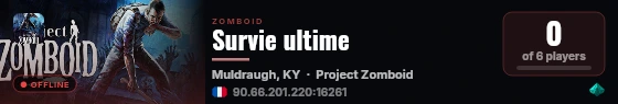 Survie ultime live status badge