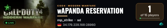 wAPANDA RESERVATION live status badge