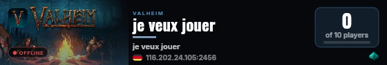 je veux jouer live status badge