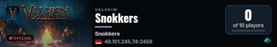 Snokkers live status badge