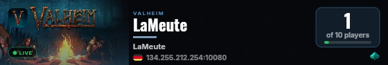 LaMeute live status badge