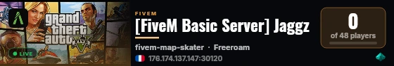 [FiveM Basic Server] Jaggz live status badge