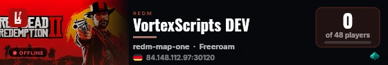 VortexScripts DEV live status badge