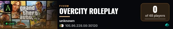 OVERCITY ROLEPLAY live status badge