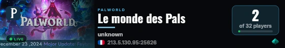 Le monde des Pals live status badge