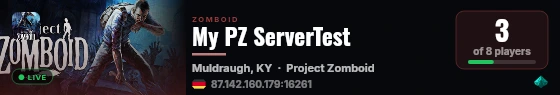My PZ ServerTest live status badge