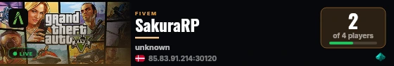 SakuraRP live status badge