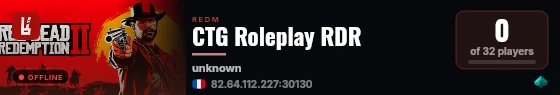 CTG Roleplay RDR live status badge