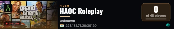 HAOC Roleplay live status badge