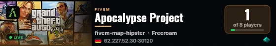 Apocalypse Project live status badge