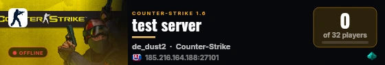 test server live status badge