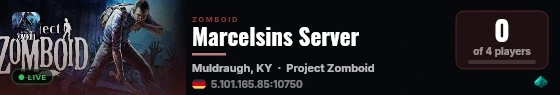 Marcelsins Server live status badge