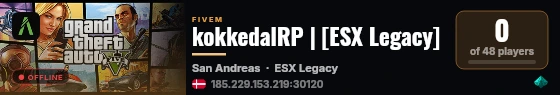 kokkedalRP | [ESX Legacy] live status badge