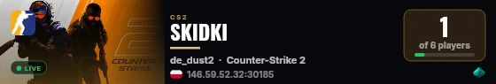 SKIDKI live status badge