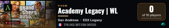 Academy Legacy | WL live status badge