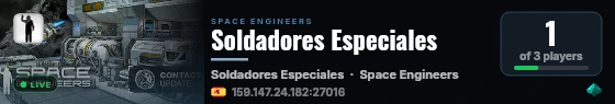 Soldadores Especiales live status badge