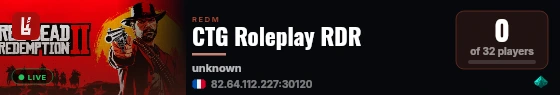 CTG Roleplay RDR live status badge