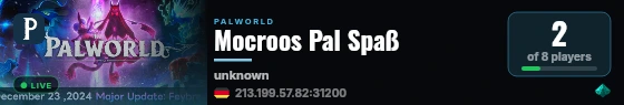 Mocroos Pal Spaß live status badge