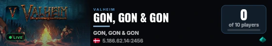 GON, GON & GON live status badge