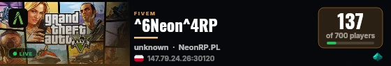 ^6Neon^4RP live status badge