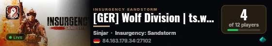 [GER] Wolf Division | ts.wolf-division.de | mit XP | Medic live status badge