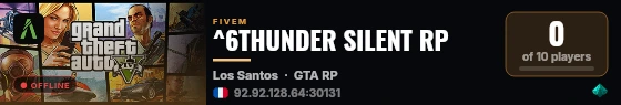 ^6THUNDER SILENT RP  live status badge